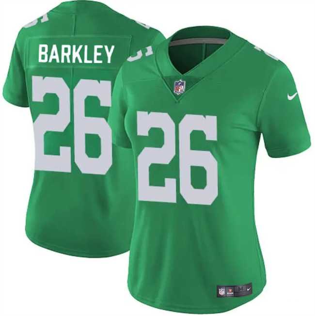 Women%27s Philadelphia Eagles #26 Saquon Barkley Kelly Green Vapor Untouchable Limited Football Stitched Jersey Dzhi->women nfl jersey->Women Jersey